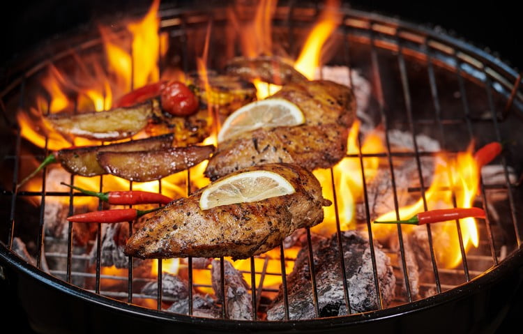 quanto carvão para 1kg de carne