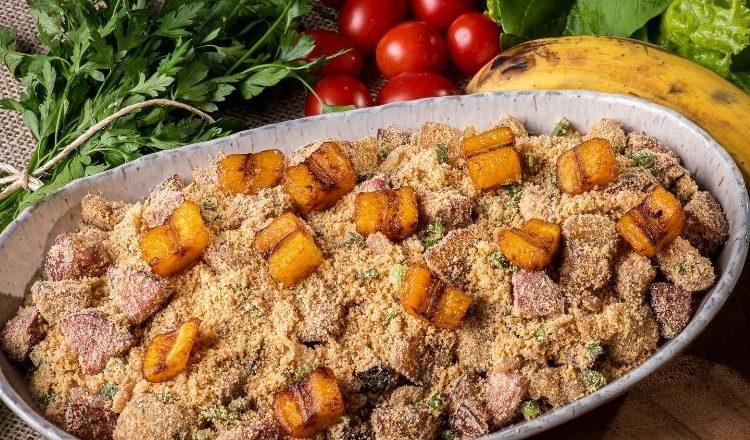 farofa para acompanhar peixe