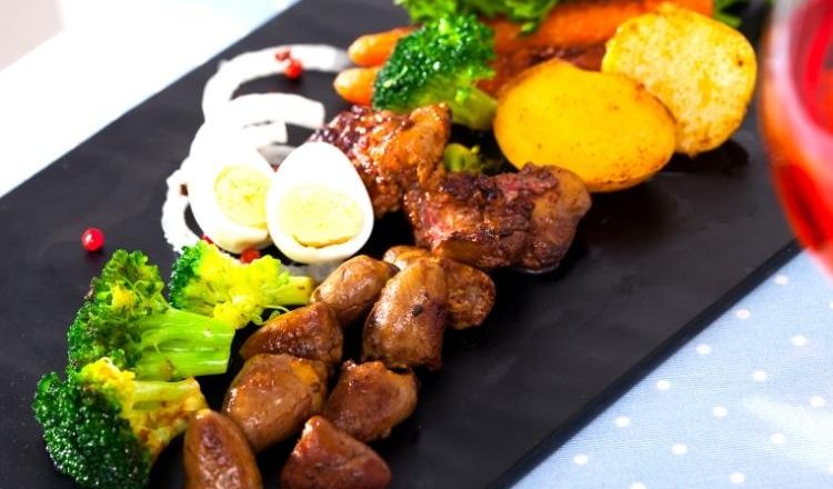 coração de frango no forno