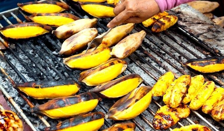 banana para churrasco