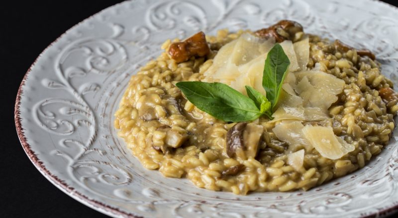 Risoto de shimeji combina com qual carne