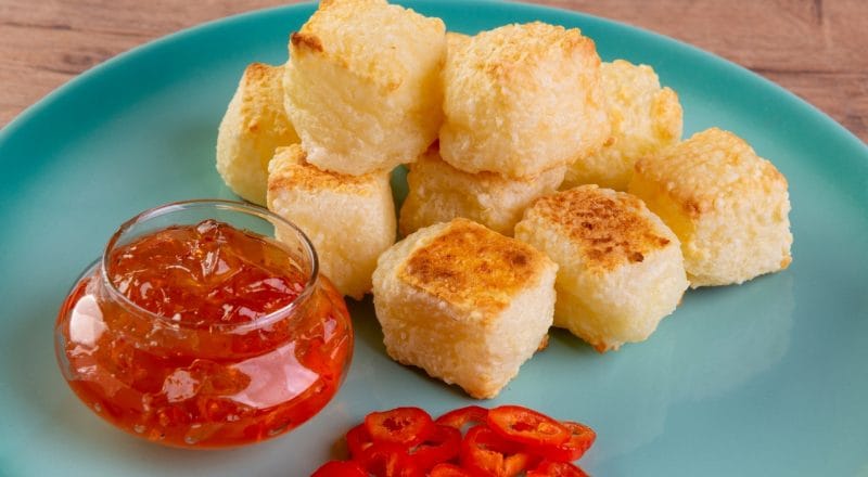 petiscos de tapioca