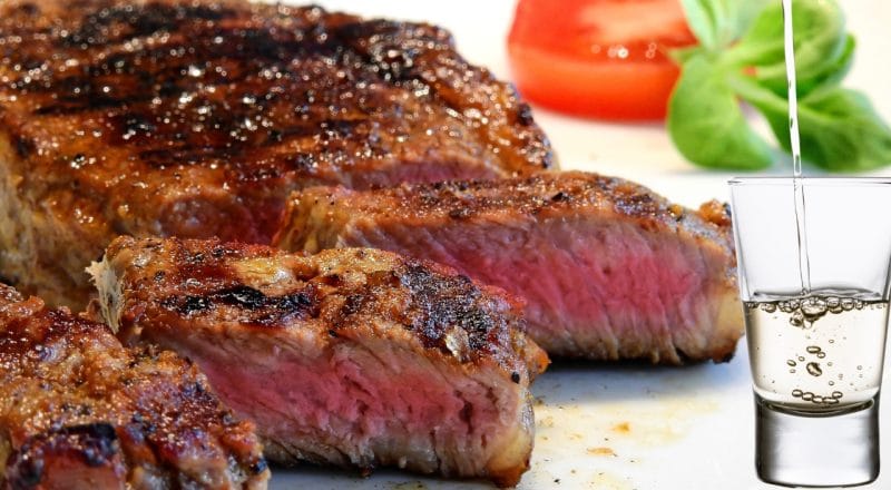Cachaça amacia carne