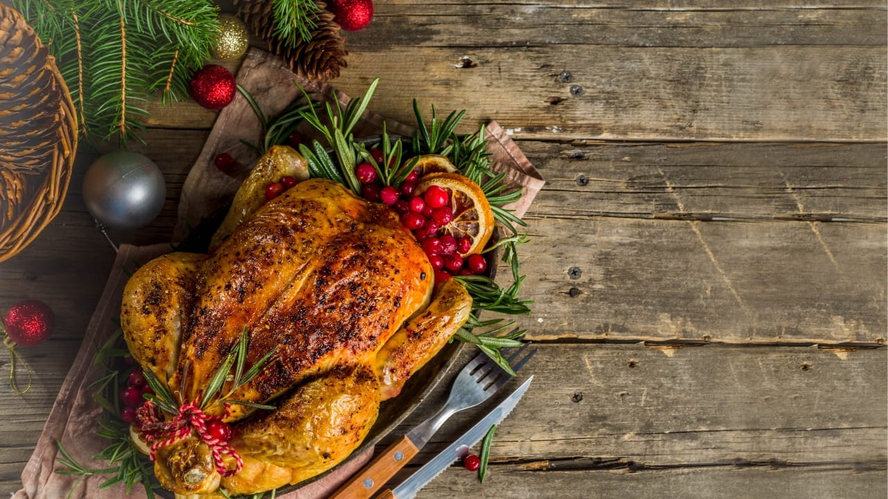 Como enfeitar o frango de natal