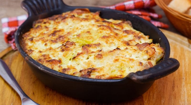 Frigideira de bacalhau com repolho
