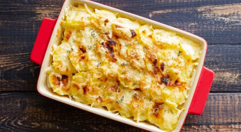 Bacalhau cremoso gratinado