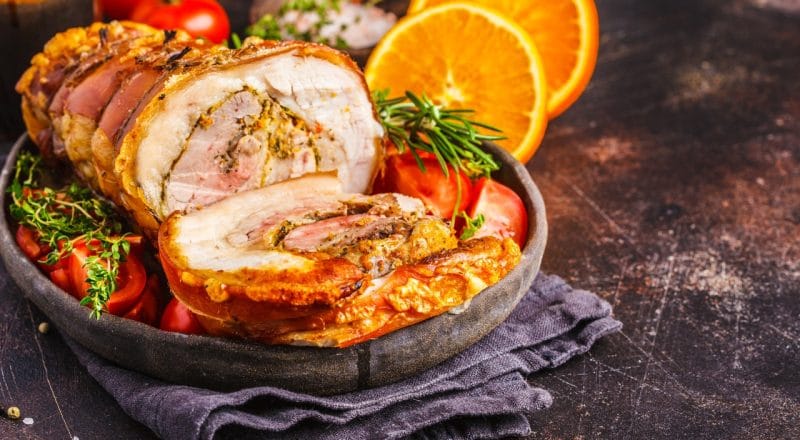Pernil assado para ano novo