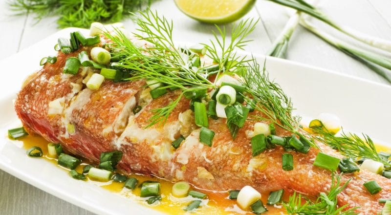 Robalo assado no forno