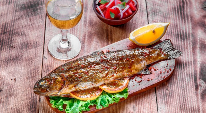 Anchova assada no forno