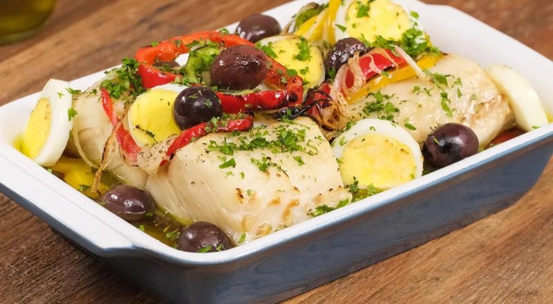 Bacalhau em postas no forno