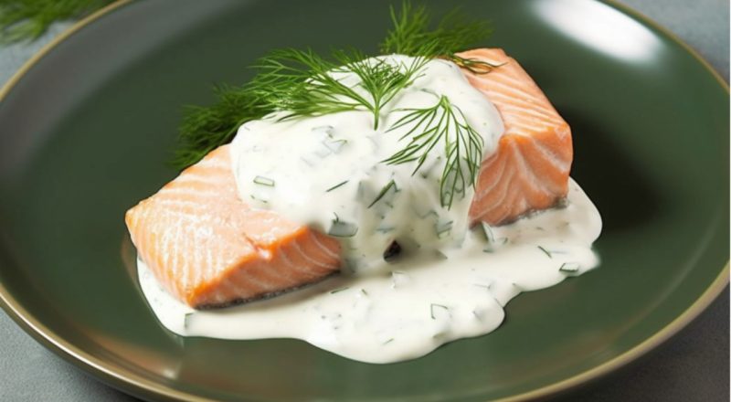 Salmão ao molho de ervas
