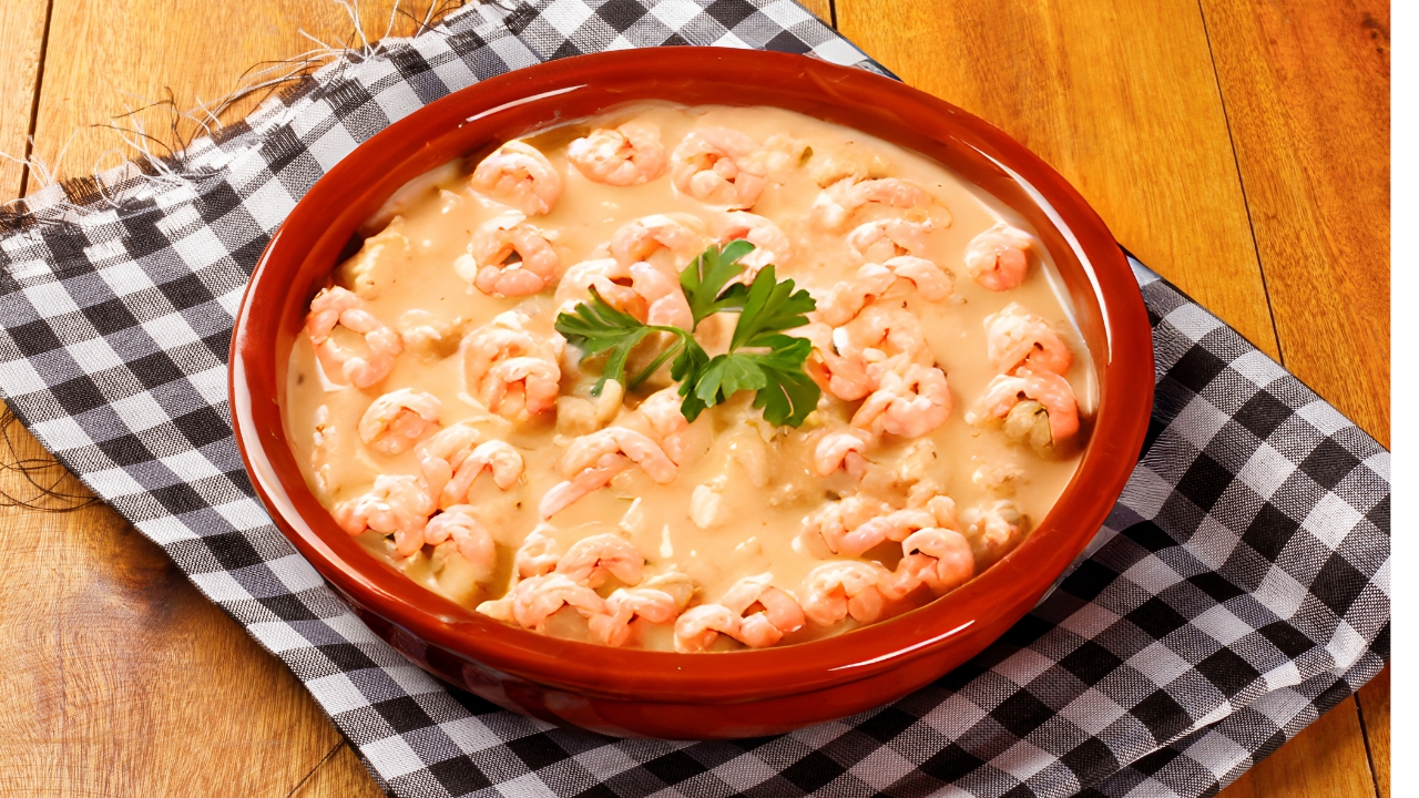 receita com camarão fresco