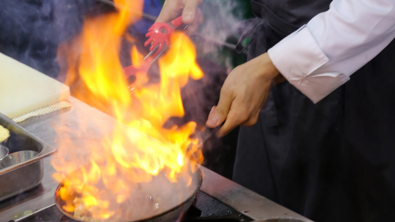 Carne flambada