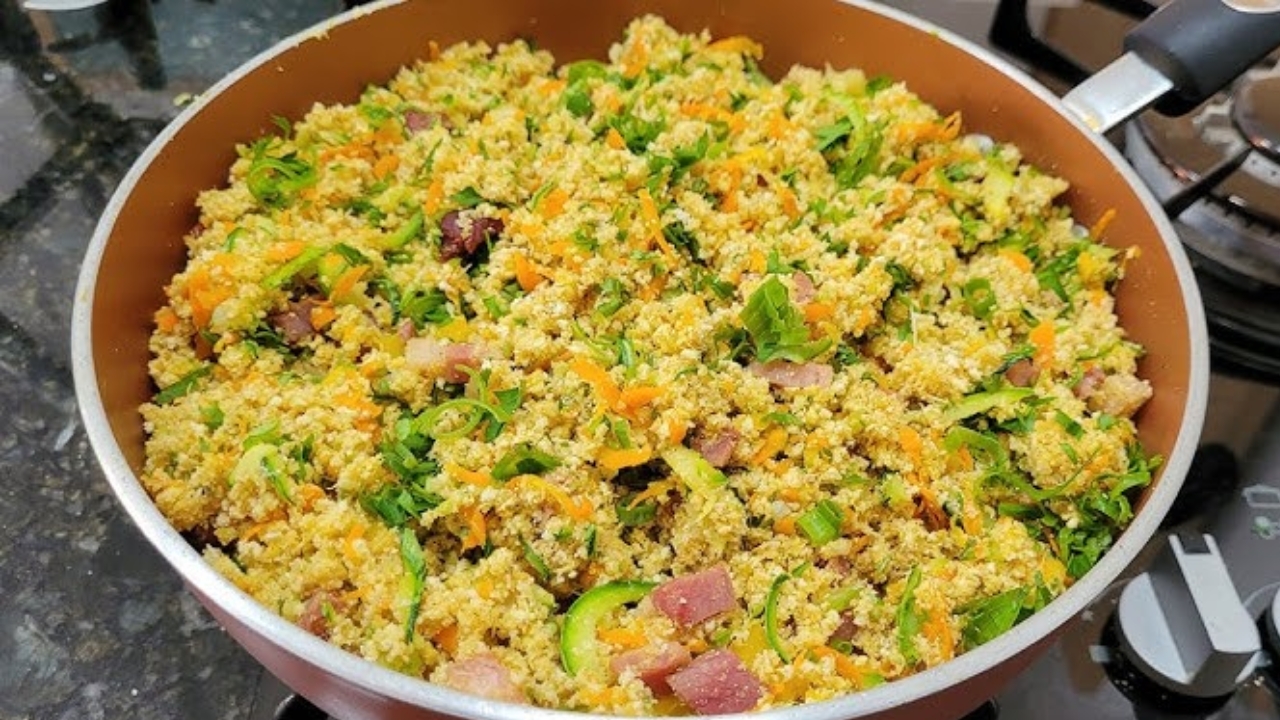 Farofa de abobrinha com bacon