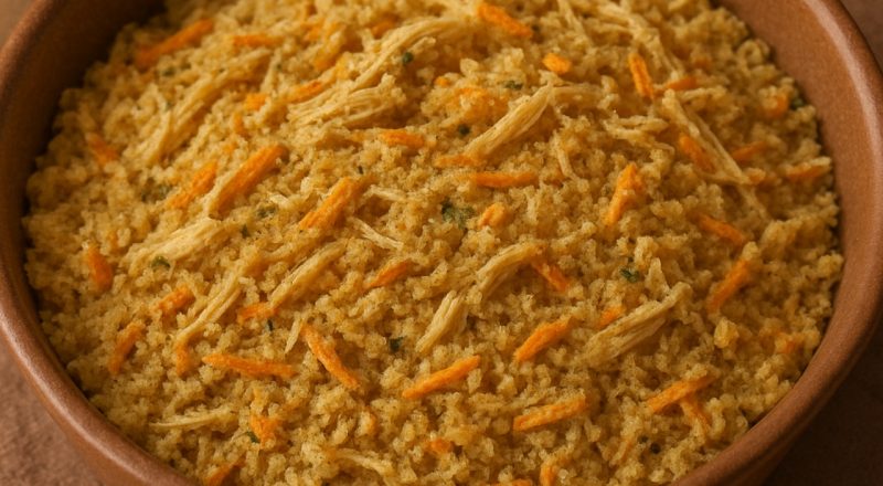 Farofa de frango com cenoura