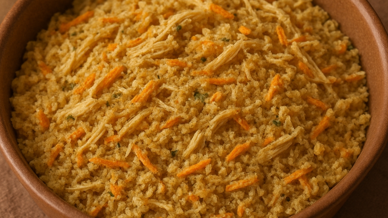 Farofa de frango com cenoura
