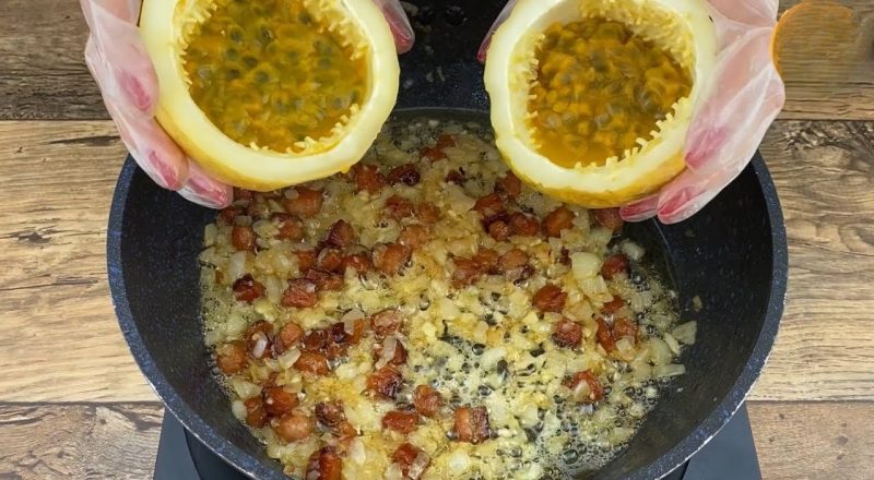 Farofa de maracujá com bacon
