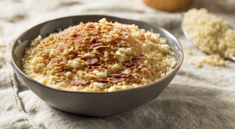 Farofa de panko com bacon