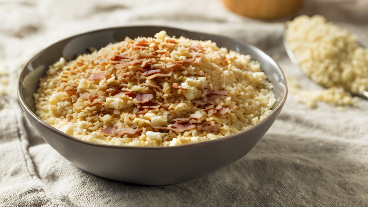 Farofa de panko com bacon