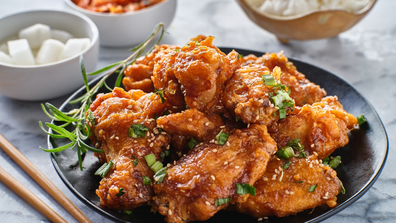 Frango frito coreano
