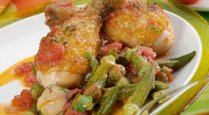 Receita de frango com quiabo