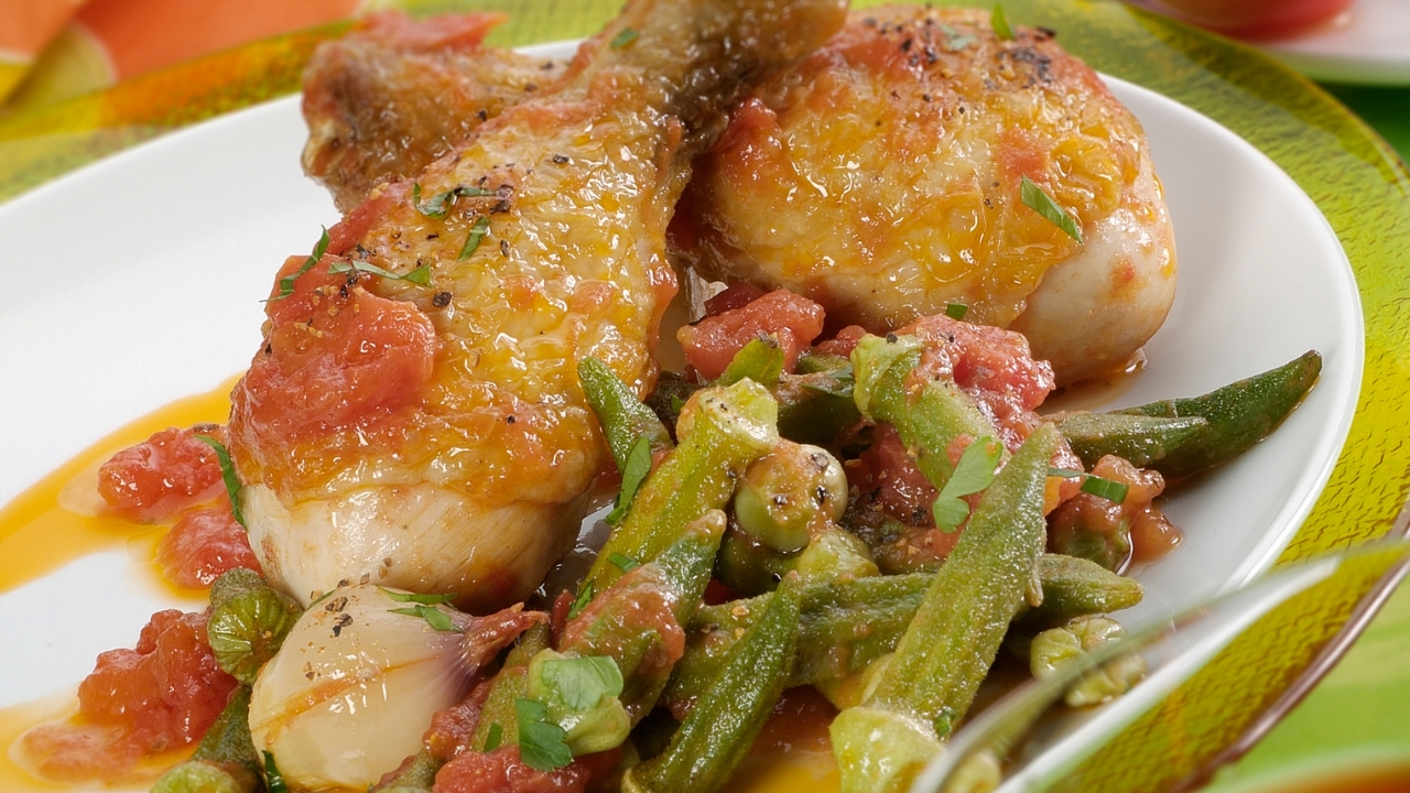 Receita de frango com quiabo