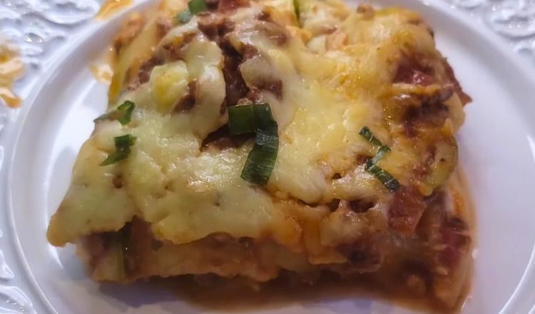 Lasanha de abobrinha com carne moída