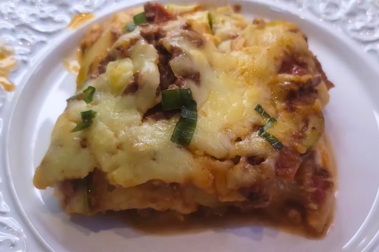 Lasanha de abobrinha com carne moída