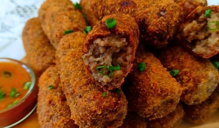 Receita de croquete de carne moída