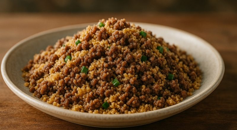 Farofa de carne moída