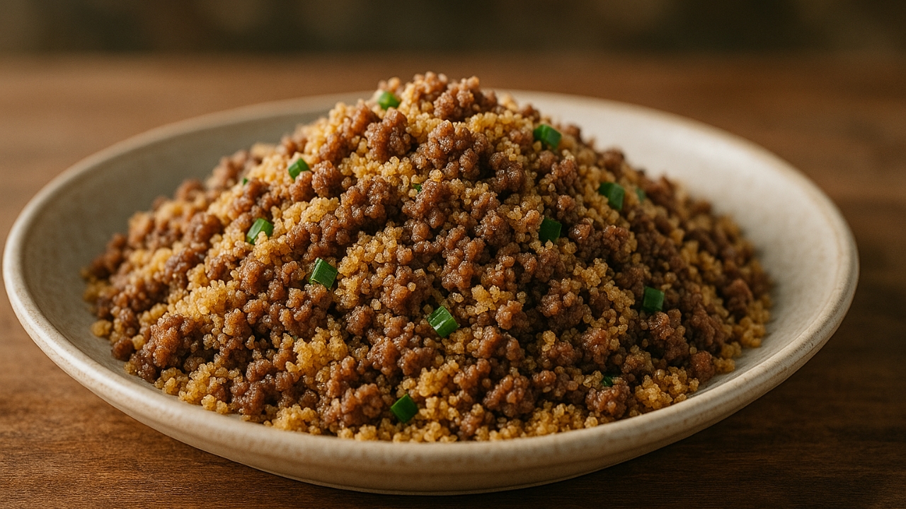 Farofa de carne moída