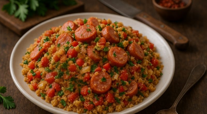 Farofa de salsicha