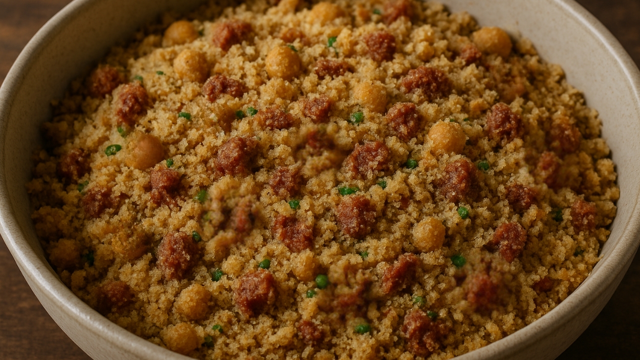 Farofa de soja crocante com bacon