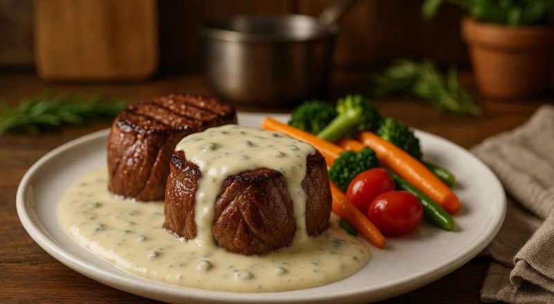 Filé mignon ao molho gorgonzola