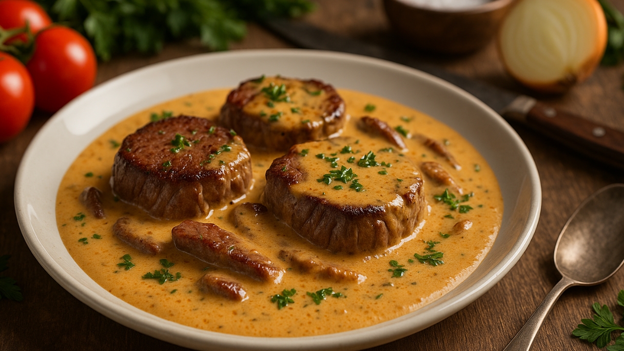 Molho para filé mignon com creme de leite