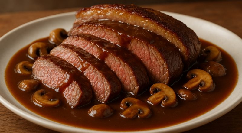 Picanha ao molho madeira