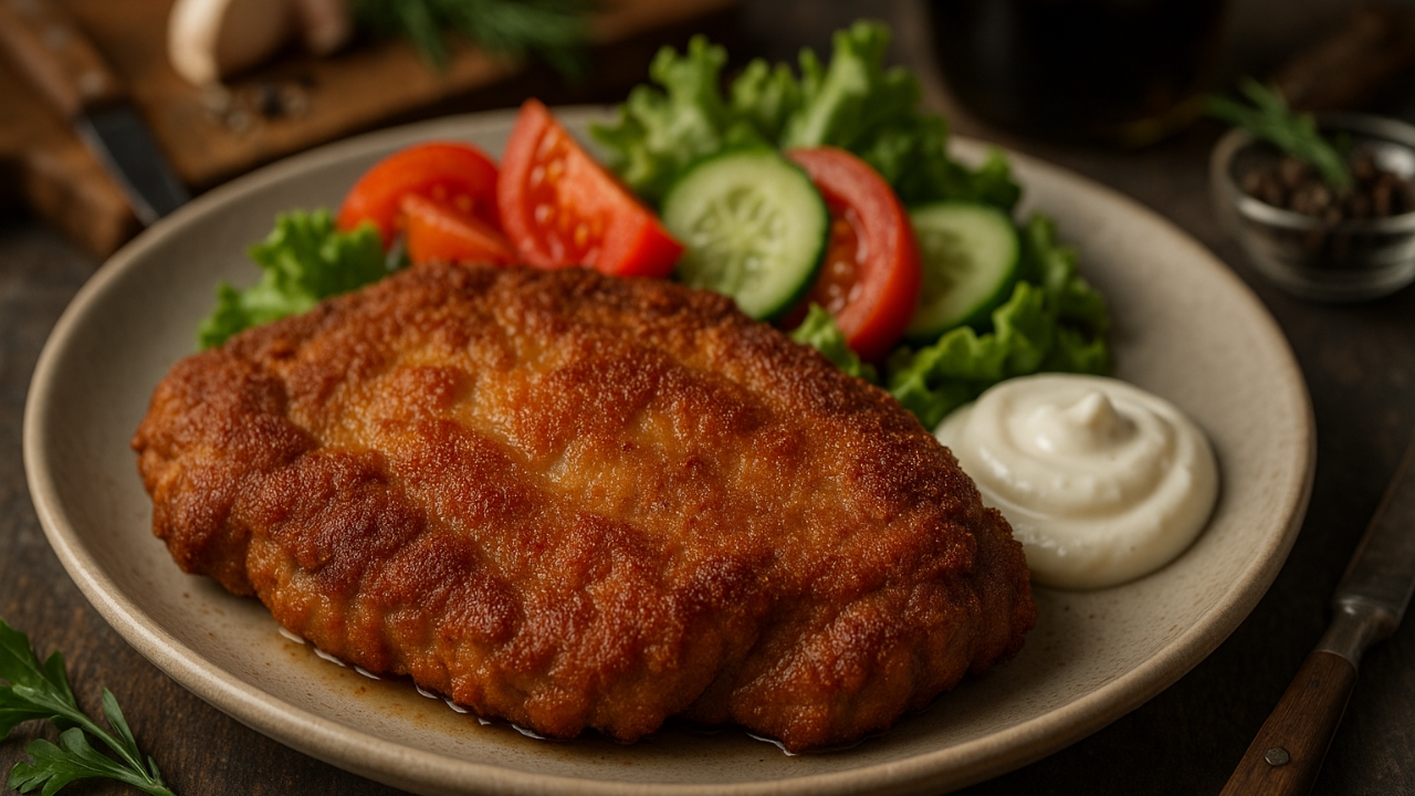 Bife de pernil à milanesa