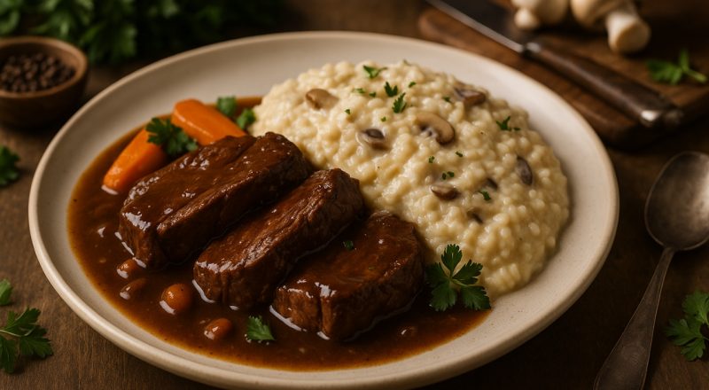 Carne ao molho madeira combina com o que