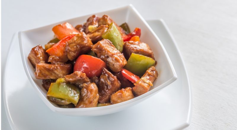 Carne de porco agridoce chinesa