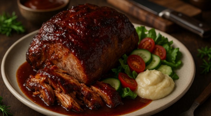 Pernil ao molho barbecue