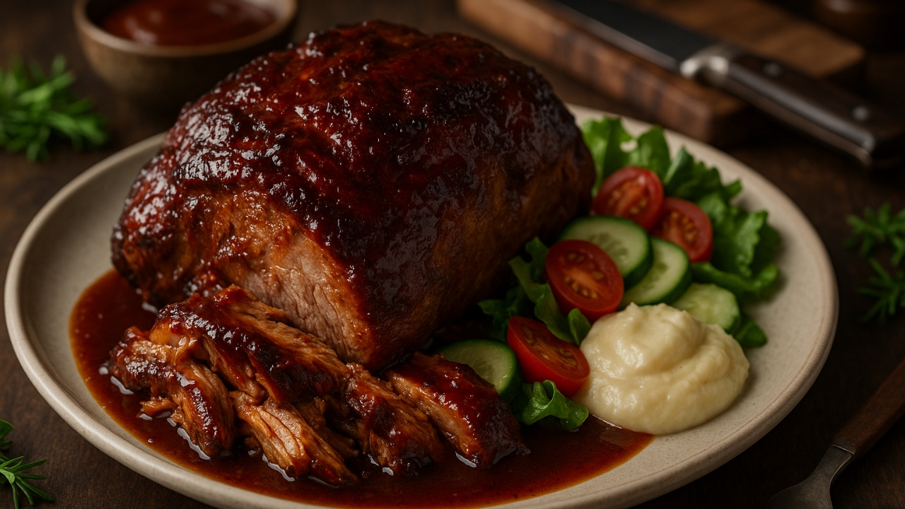 Pernil ao molho barbecue