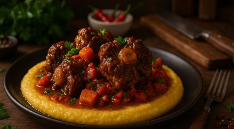 Rabada com polenta