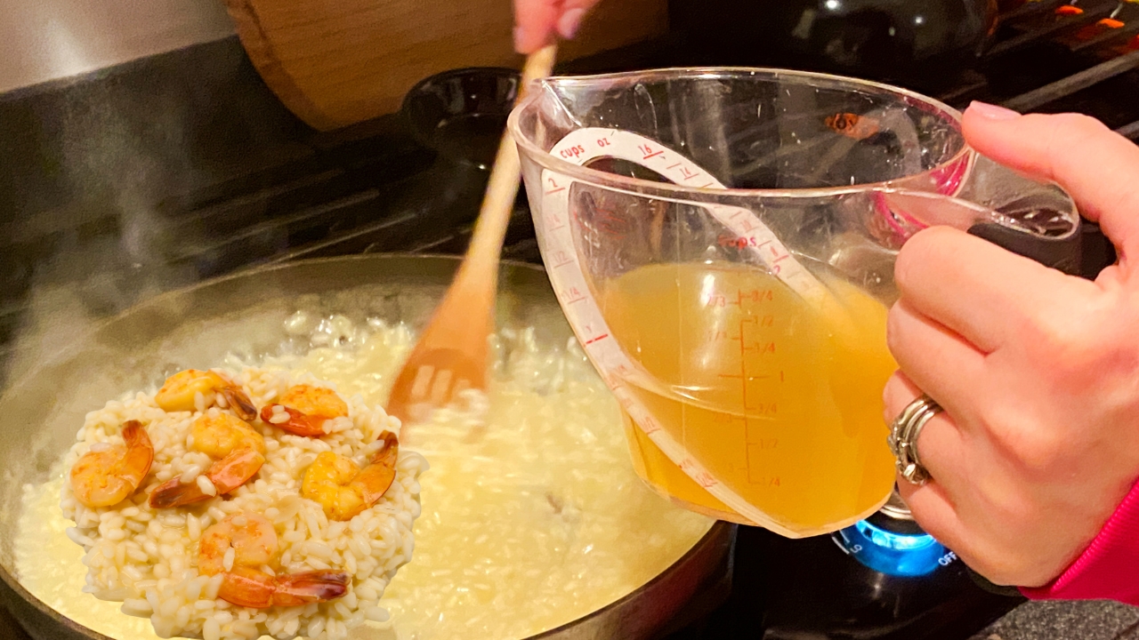 Caldo de peixe para risoto