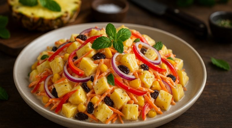 Salada de abacaxi para churrasco