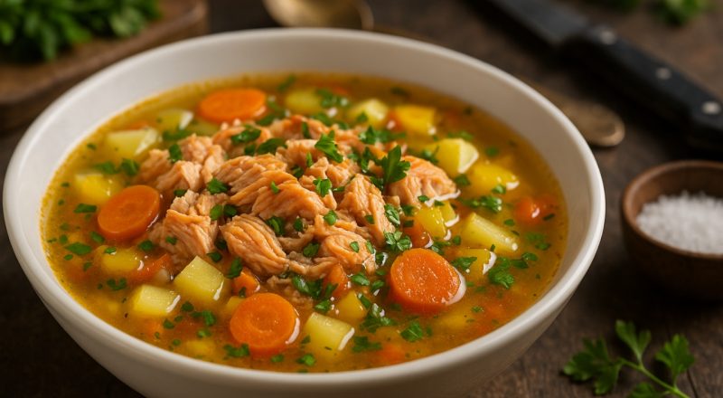 Caldo de salmão