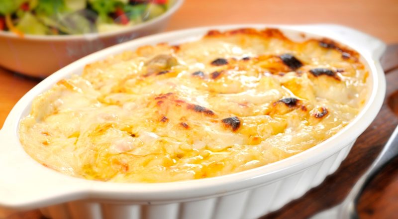 Filé de frango com creme de milho