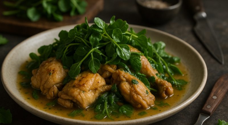 Frango com agrião