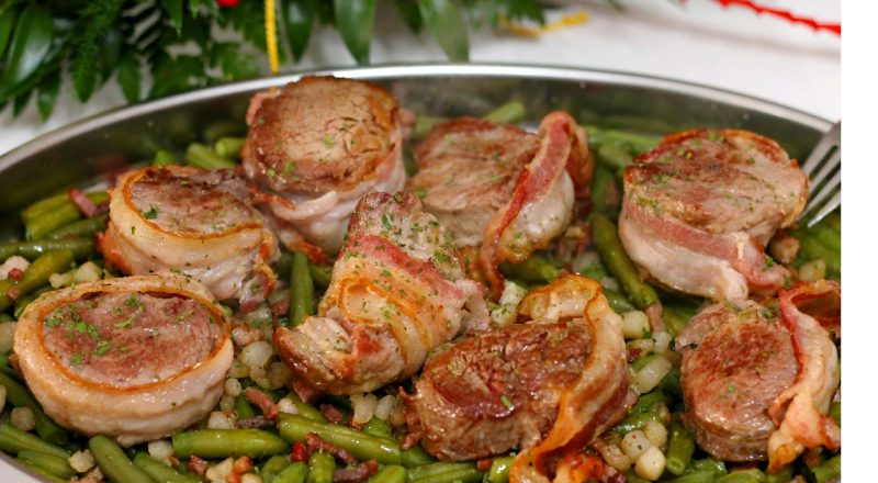 Medalhão de carne com bacon