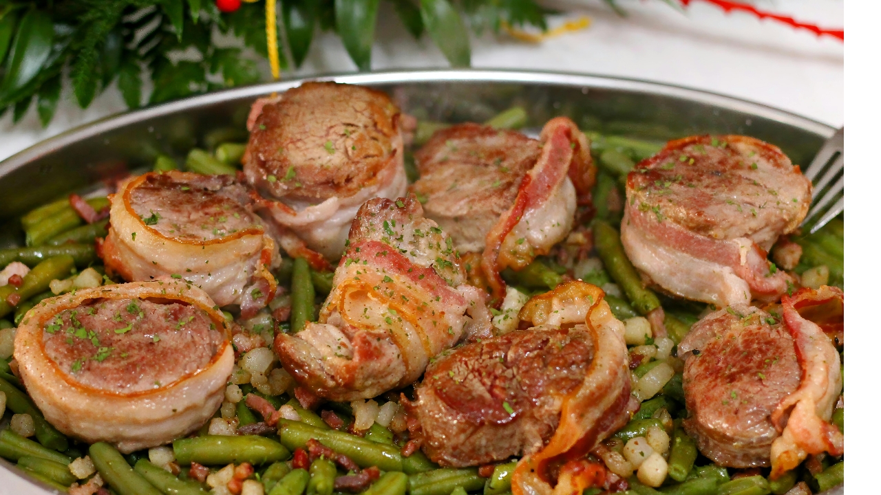 Medalhão de carne com bacon