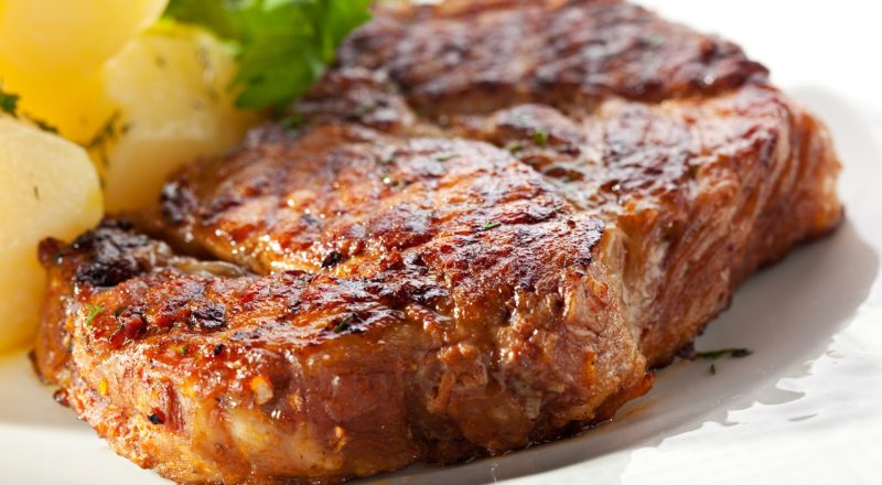 Bife assado no forno